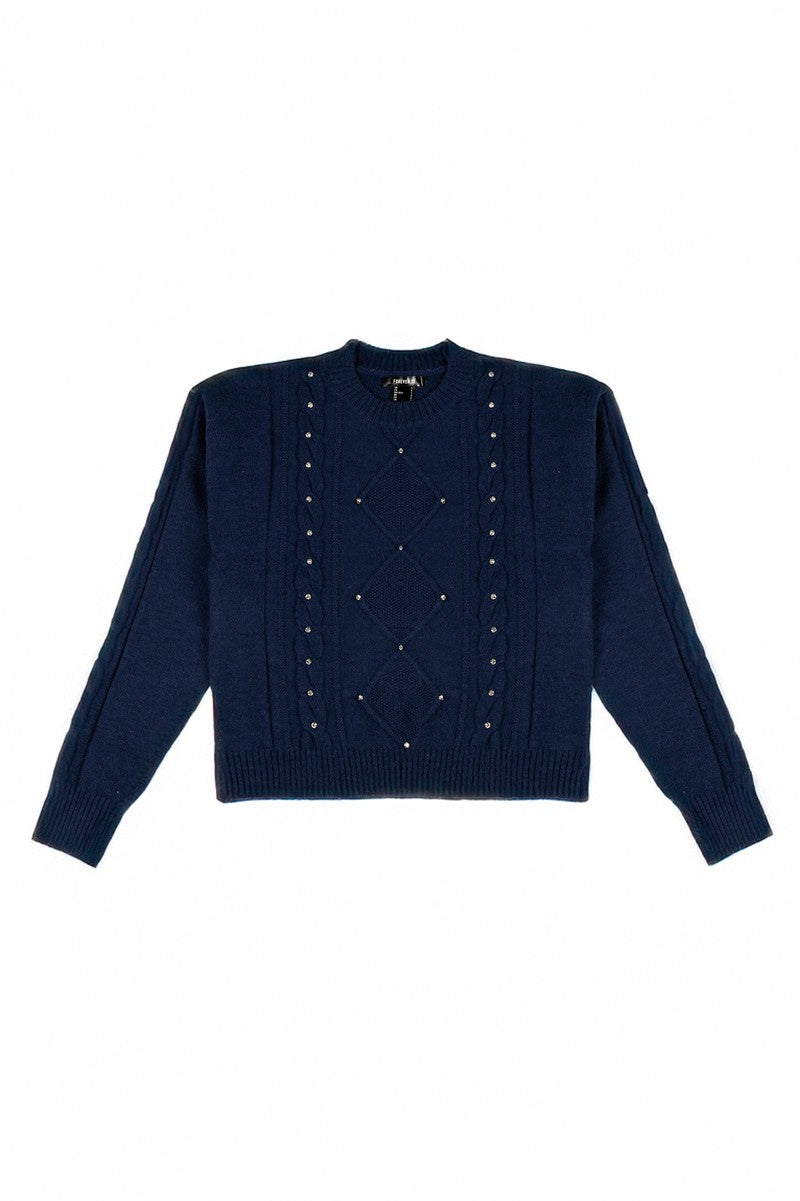 Embellished Cable-Knit Cropped Sweater - Image 7