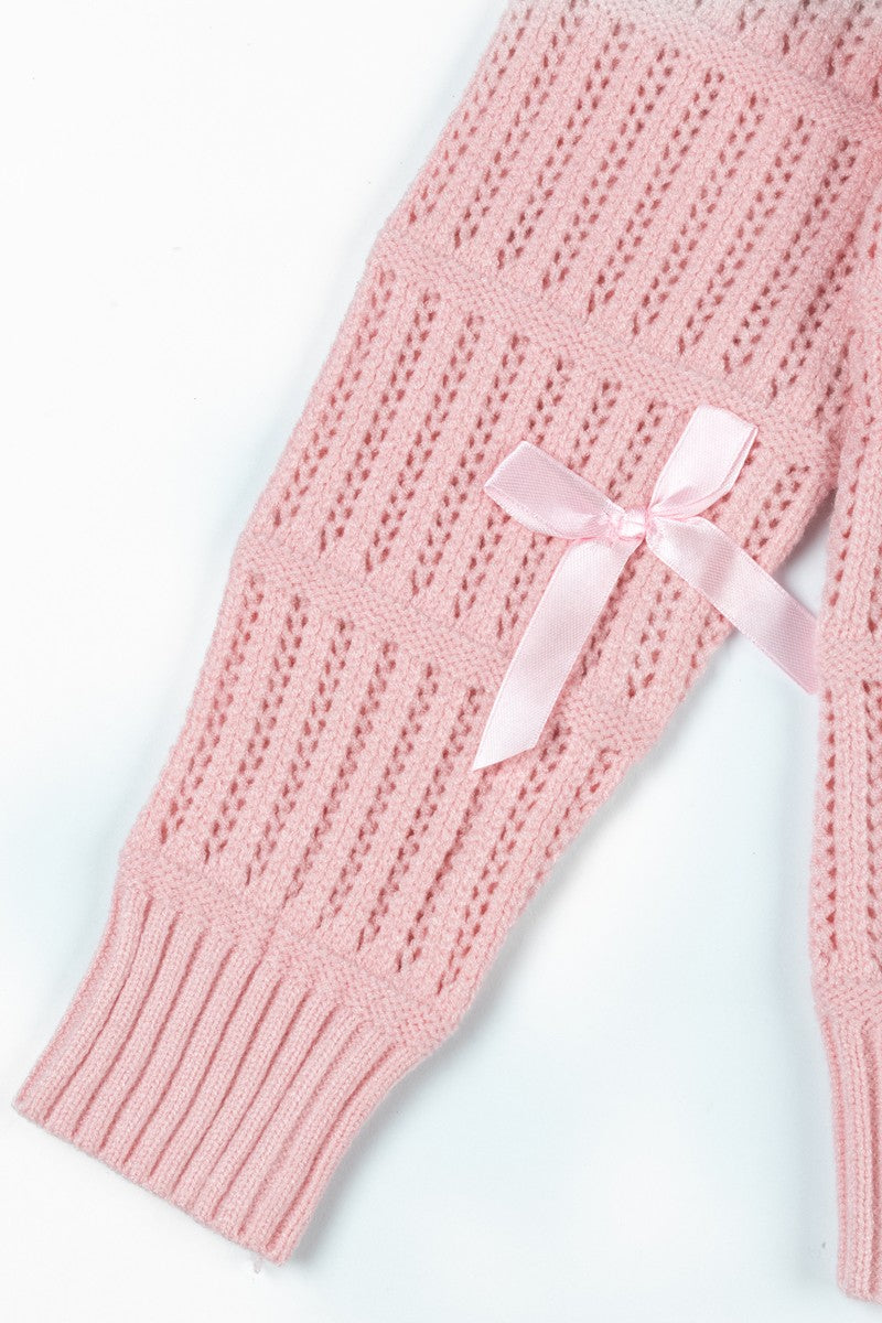 Ribbon Bow Cropped Sweater - Image 8