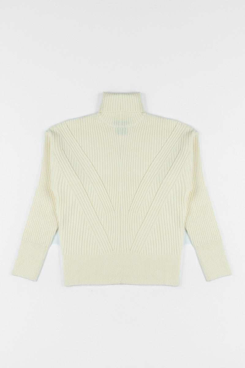 Chunky Ribbed Turtleneck Sweater - Image 5