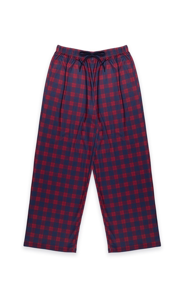 Bow Tee & Plaid Pants Pajama Set - Image 3