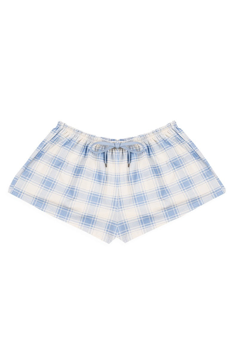 Deer Graphic Tee & Plaid Shorts Pajama Set - Image 3