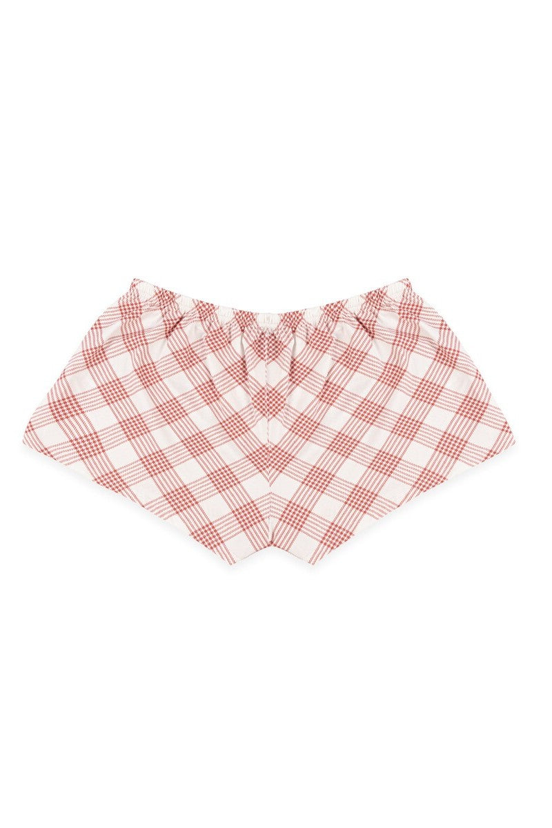 Cat Graphic Tee & Plaid Shorts Pajama Set - Image 6