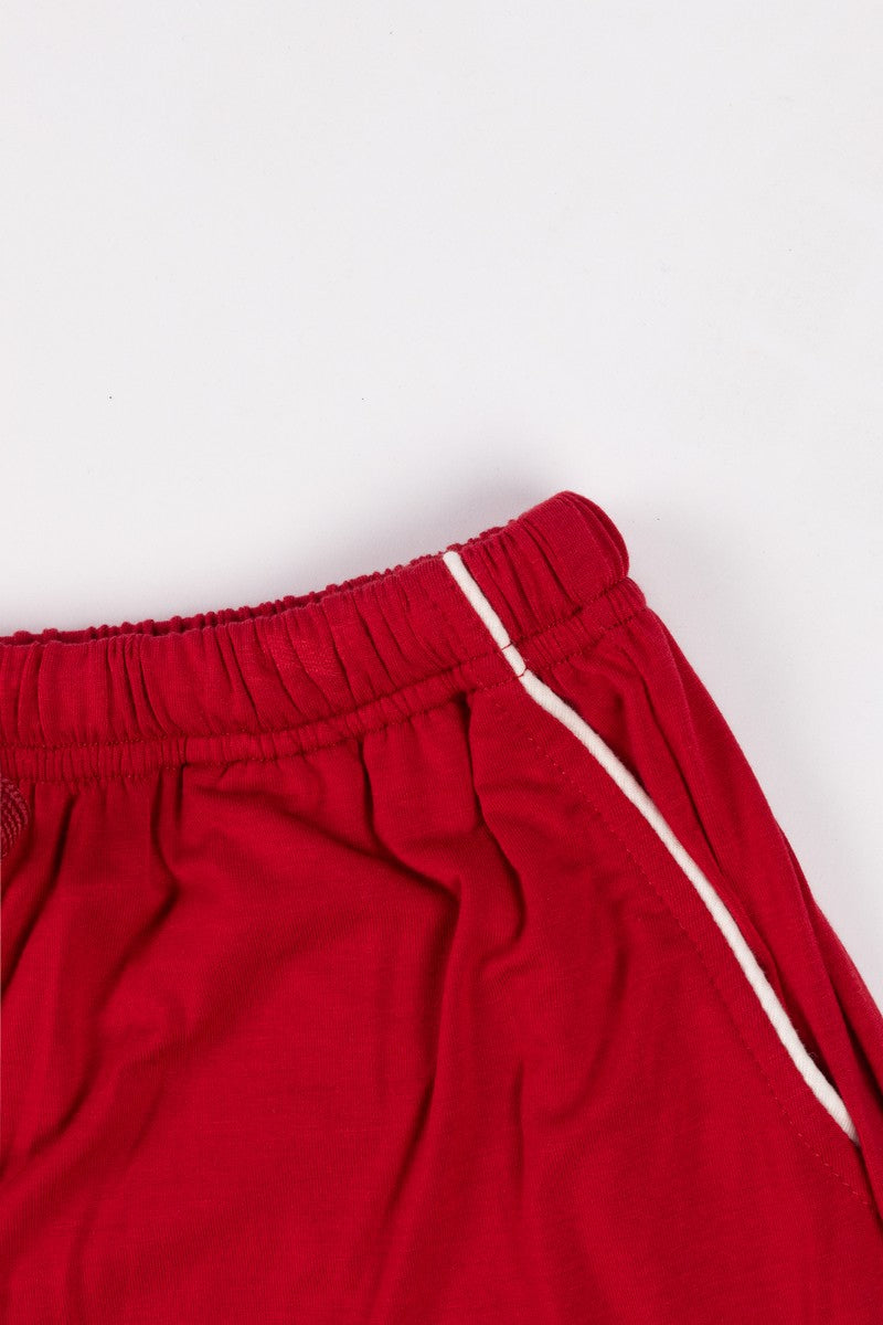 Piped-Trim Top & Shorts Pajama Set - Image 5