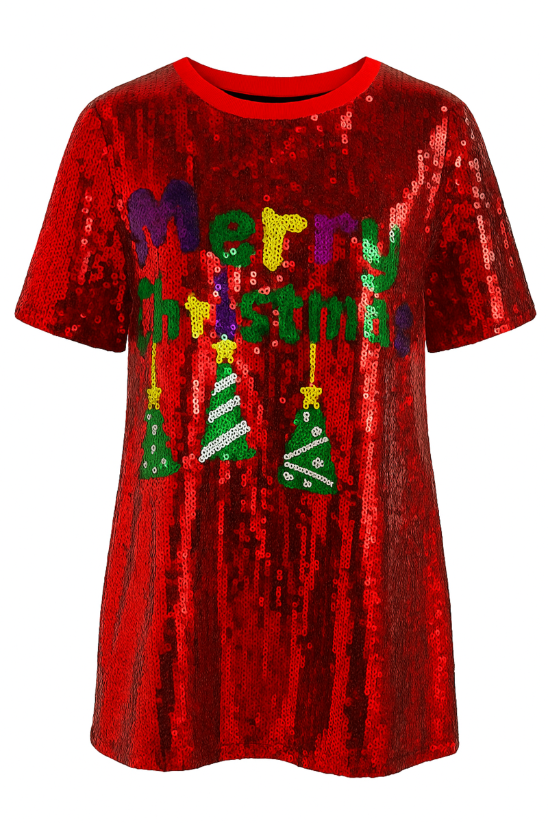 Merry Christmas Sequin Mini Dress - Image 2