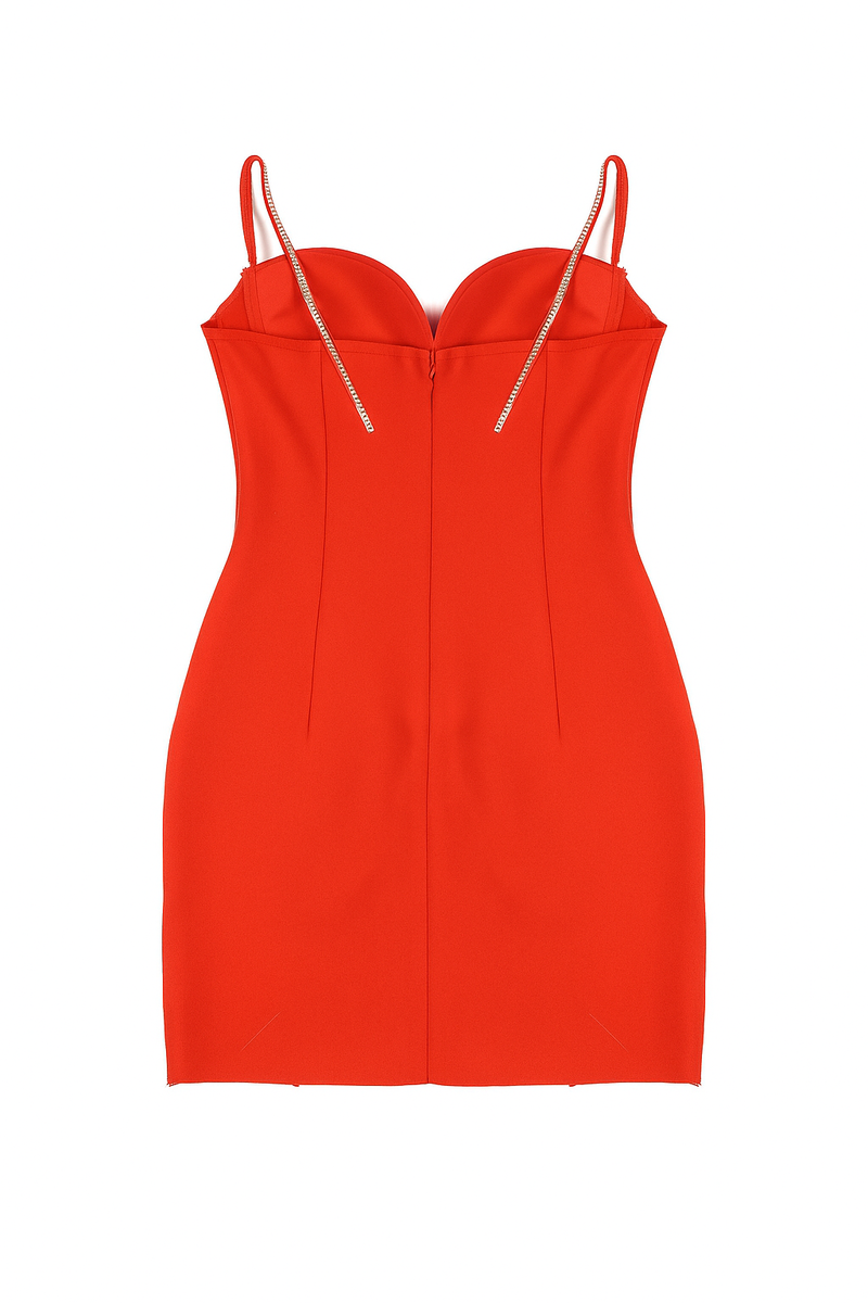 Rhinestone Bow Sweetheart Bodycon Mini Dress - Image 11