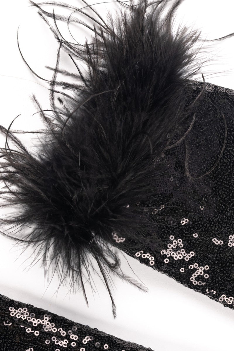 Sequin Feather-Trim Blazer - Image 2