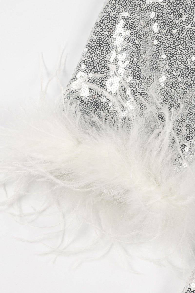 Sequin Feather-Trim Blazer - Image 8