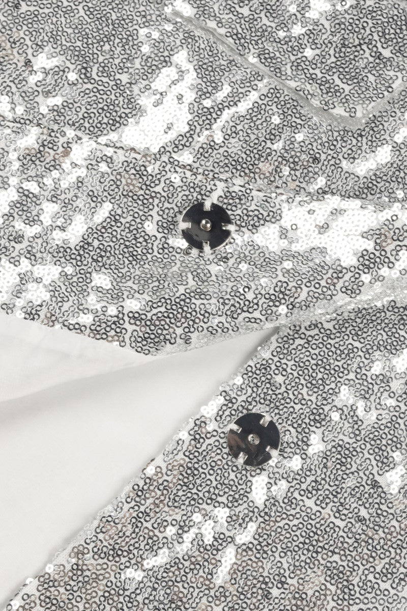 Sequin Feather-Trim Blazer - Image 10