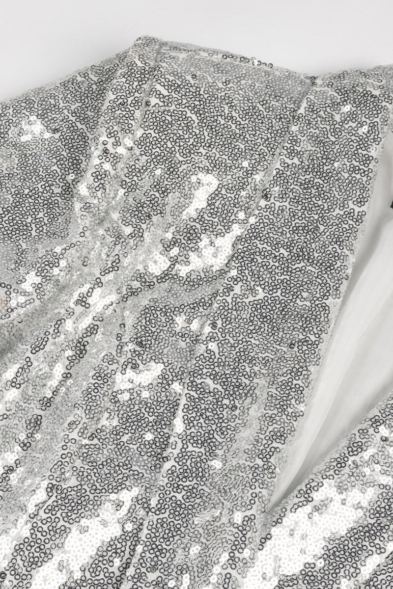 Sequin Feather-Trim Blazer - Image 9