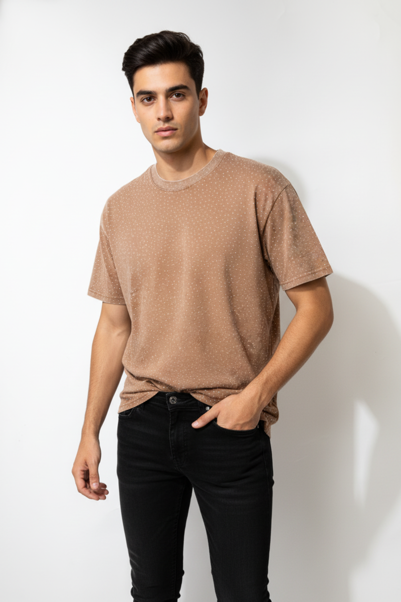 Studded Cotton Crew Tee - Image 6