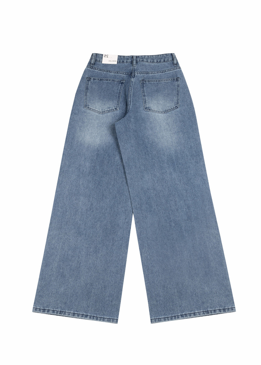 Wide-Leg Rhinestone Jeans - Image 5