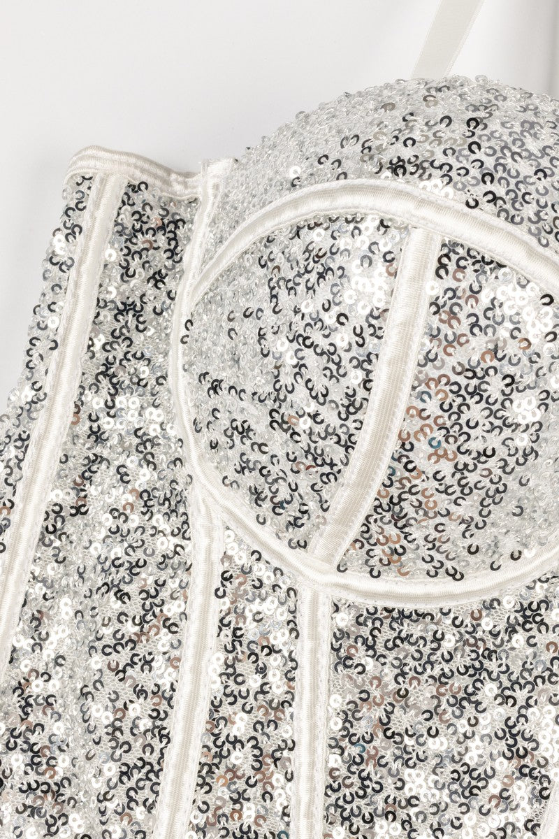 Sequin Bustier Sleeveless Top - Image 8