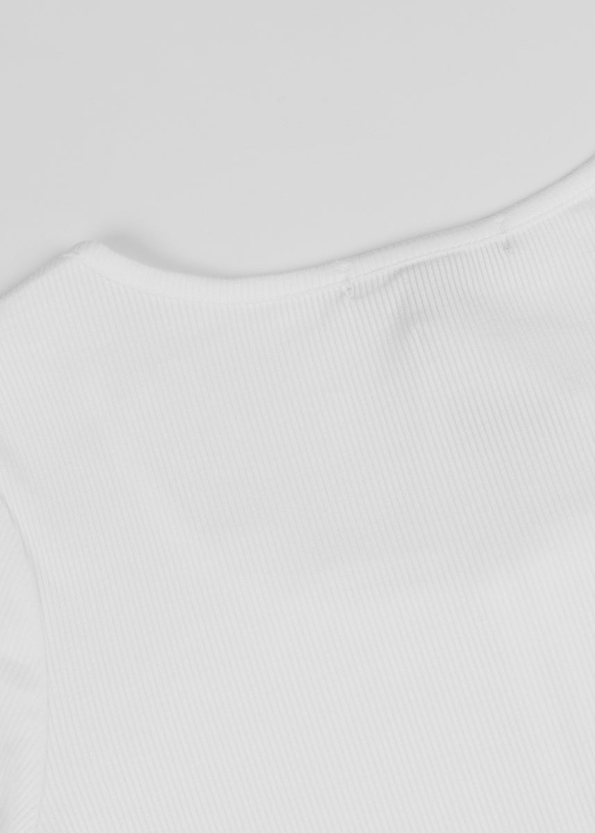 Ribbed Lace-Trim Bow Top - Image 6