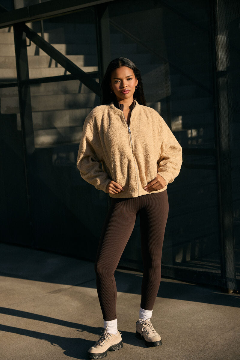 Seamless Ribbed Zip-Front Jumpsuit - Image 7