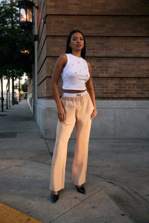 Ponte-Knit Straight-Leg Pants