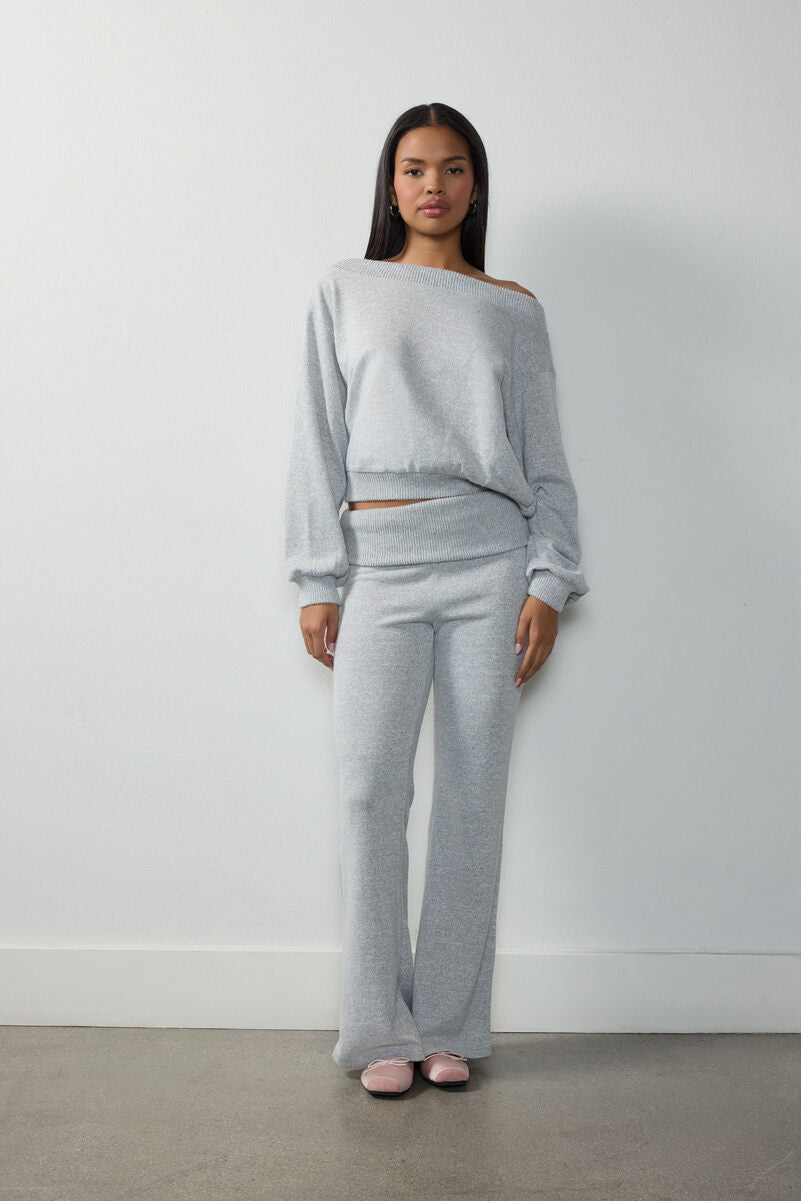 Off-The-Shoulder Top & Flare Pants Set - Image 4