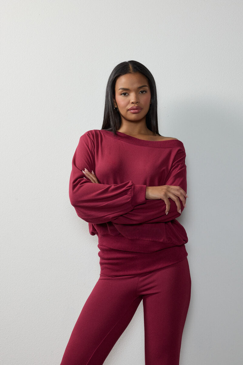 Off-The-Shoulder Top & Flare Pants Set - Image 2