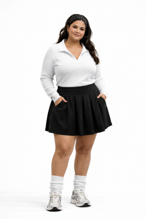 PLUS SIZE SEAMLESS LONG SLEEVE SHIRT