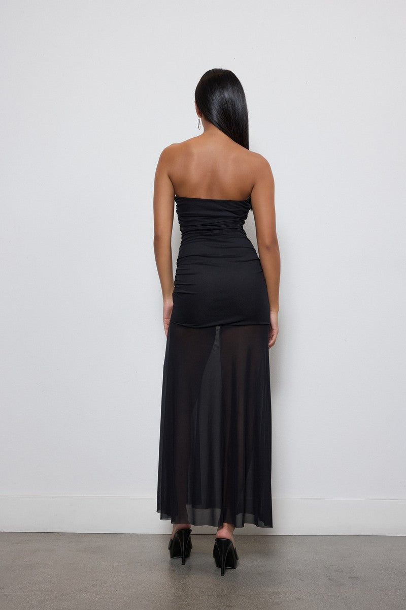 Mesh Tube Bodycon Maxi Dress - Image 2