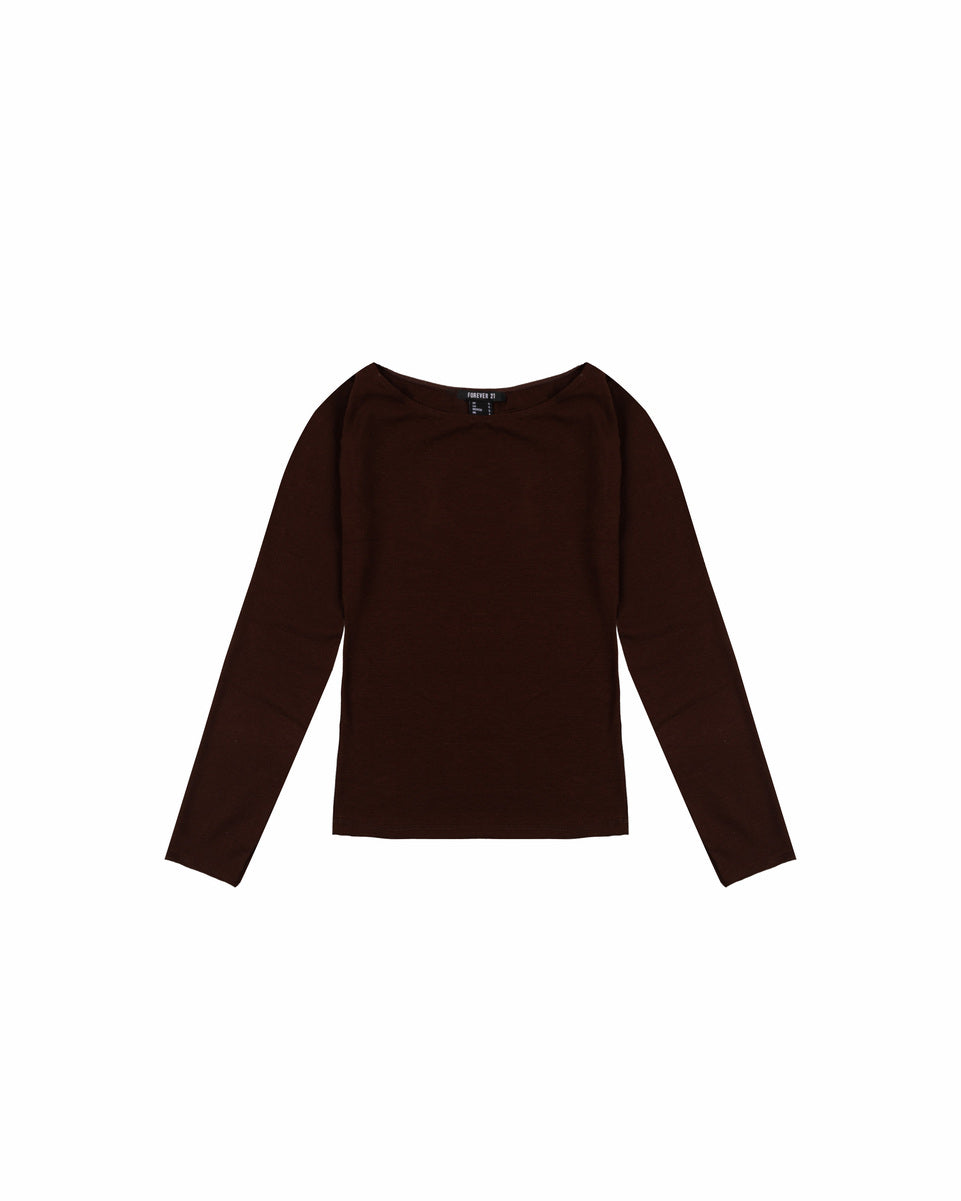 Boat Neck Long-Sleeve Top - Image 16