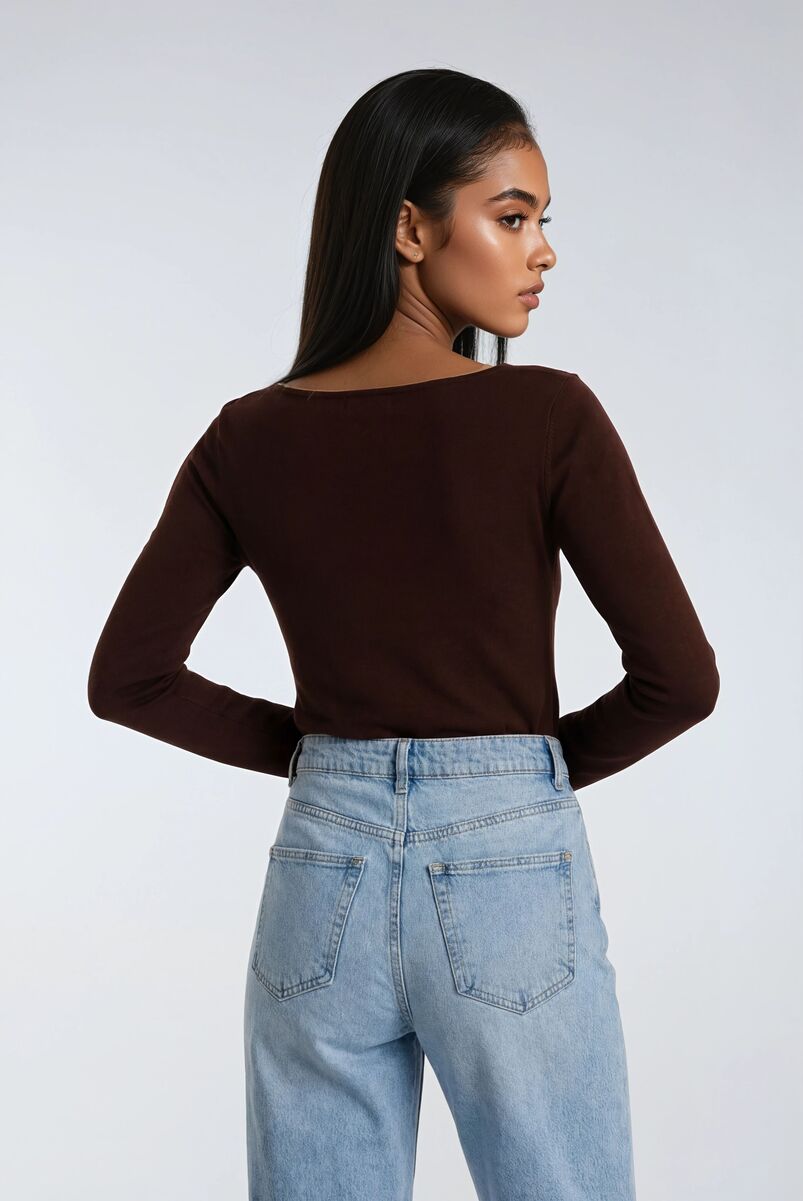 Boat Neck Long-Sleeve Top - Image 15