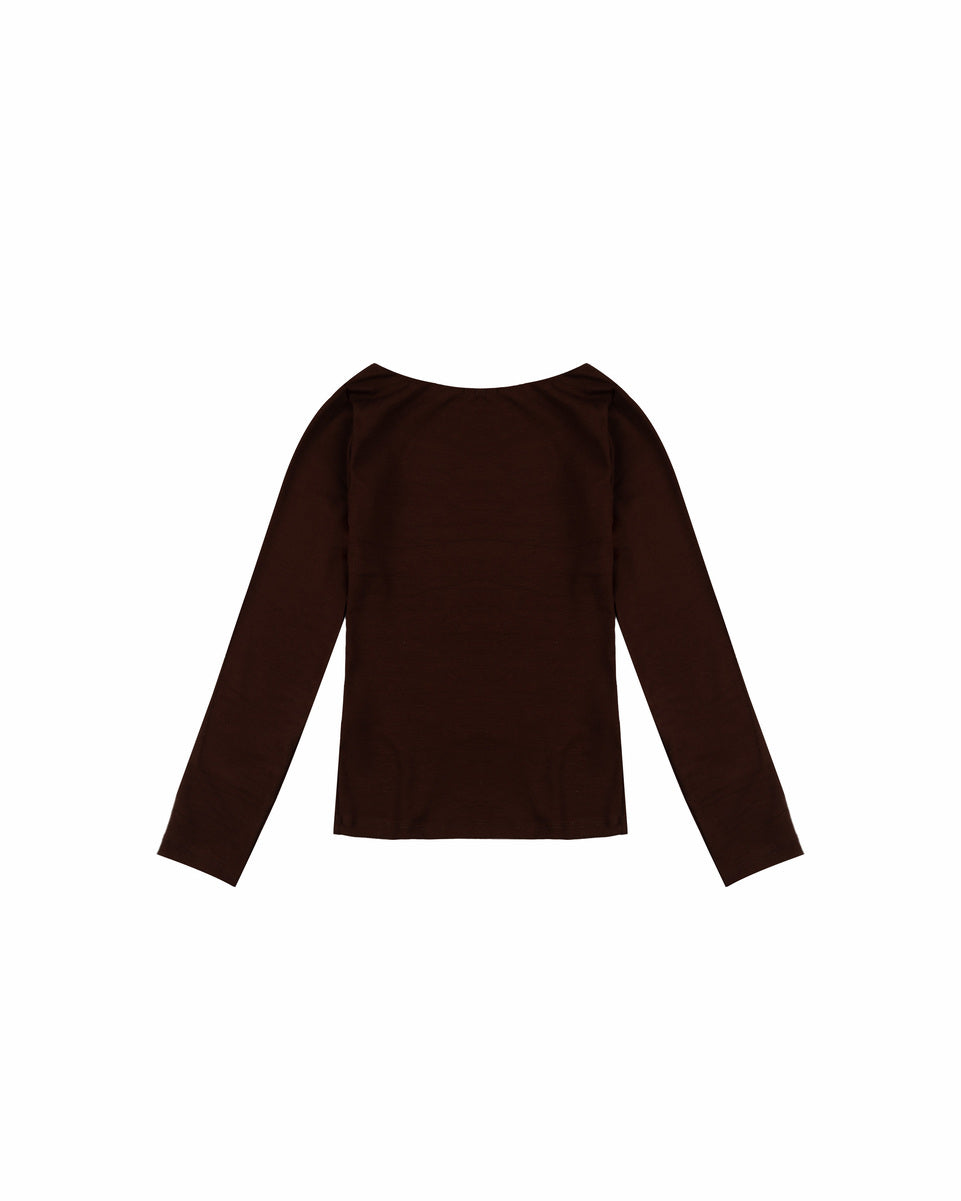 Boat Neck Long-Sleeve Top - Image 17