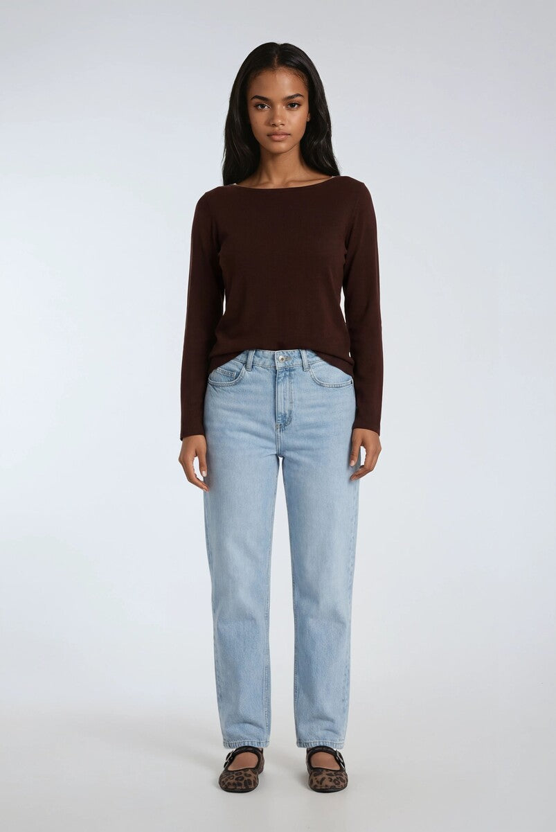 Boat Neck Long-Sleeve Top - Image 14