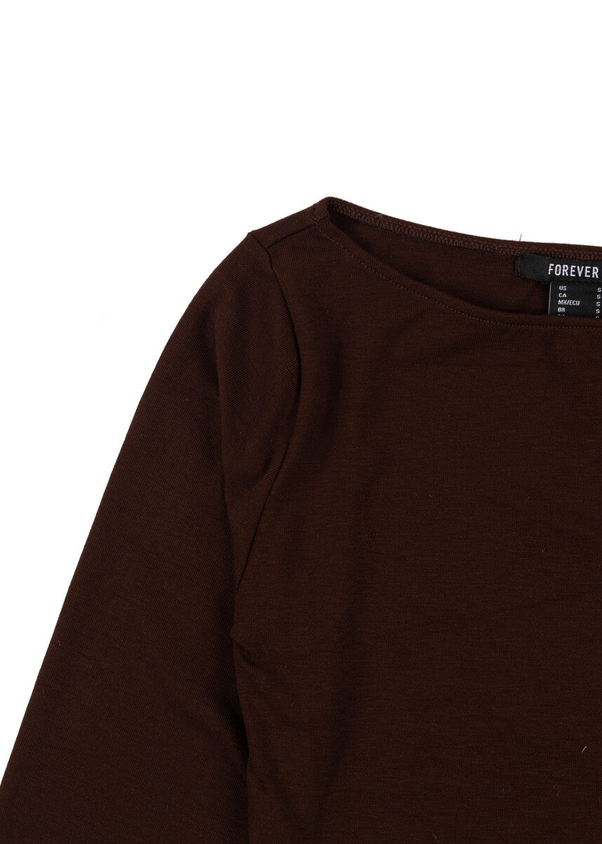 Boat Neck Long-Sleeve Top - Image 18