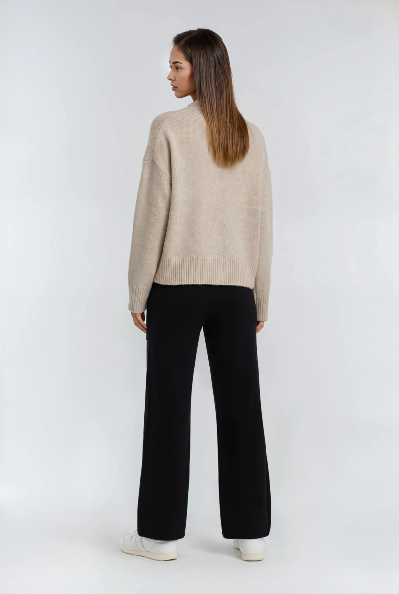 Drawstring Sweater Knit Pants - Image 2