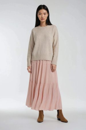 Chiffon Tiered Maxi Skirt