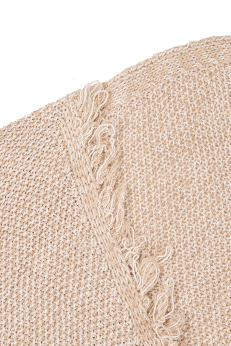 Fringe-Trim Open-Back Bolero Sweater - Image 3