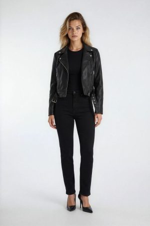 Faux Leather Moto Jacket