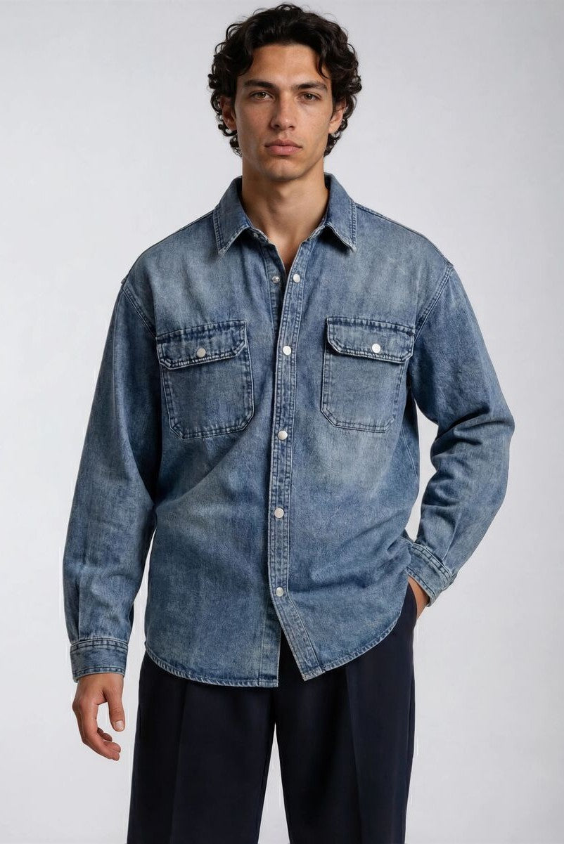 F21 Men Denim Shirt