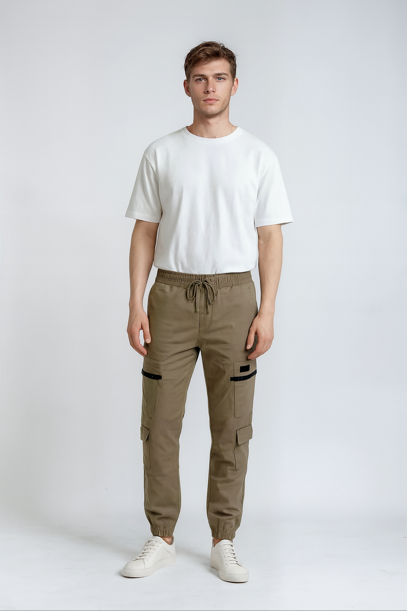 Drawstring Cargo Joggers - Image 6