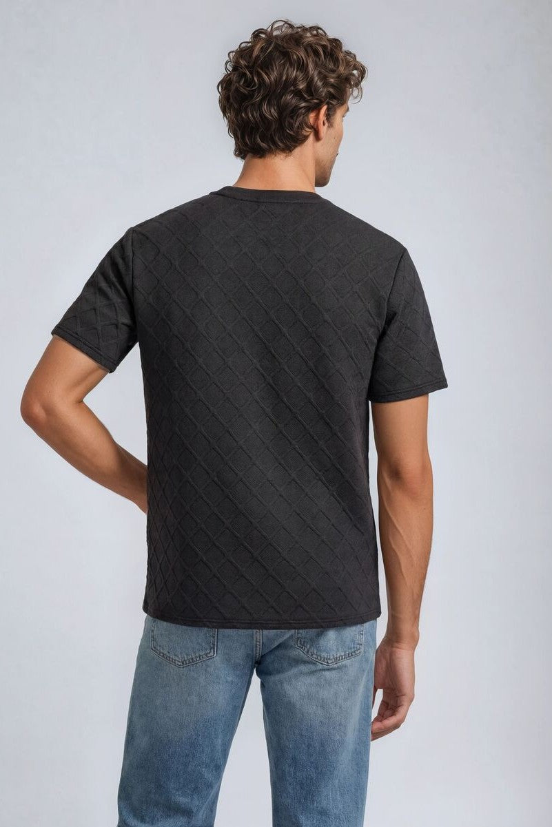 F21 Men Quilted Texture Tee - Image 2