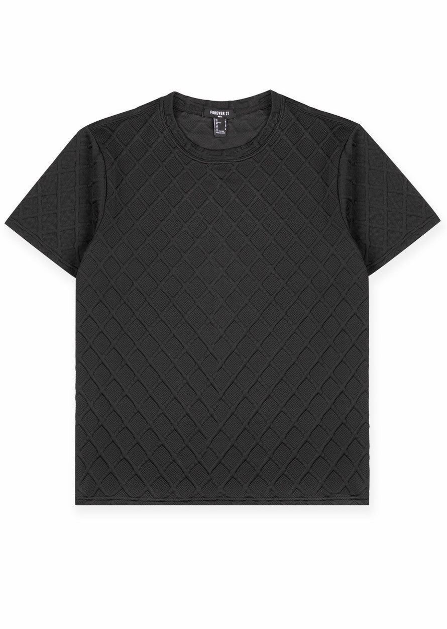 F21 Men Quilted Texture Tee - Image 3