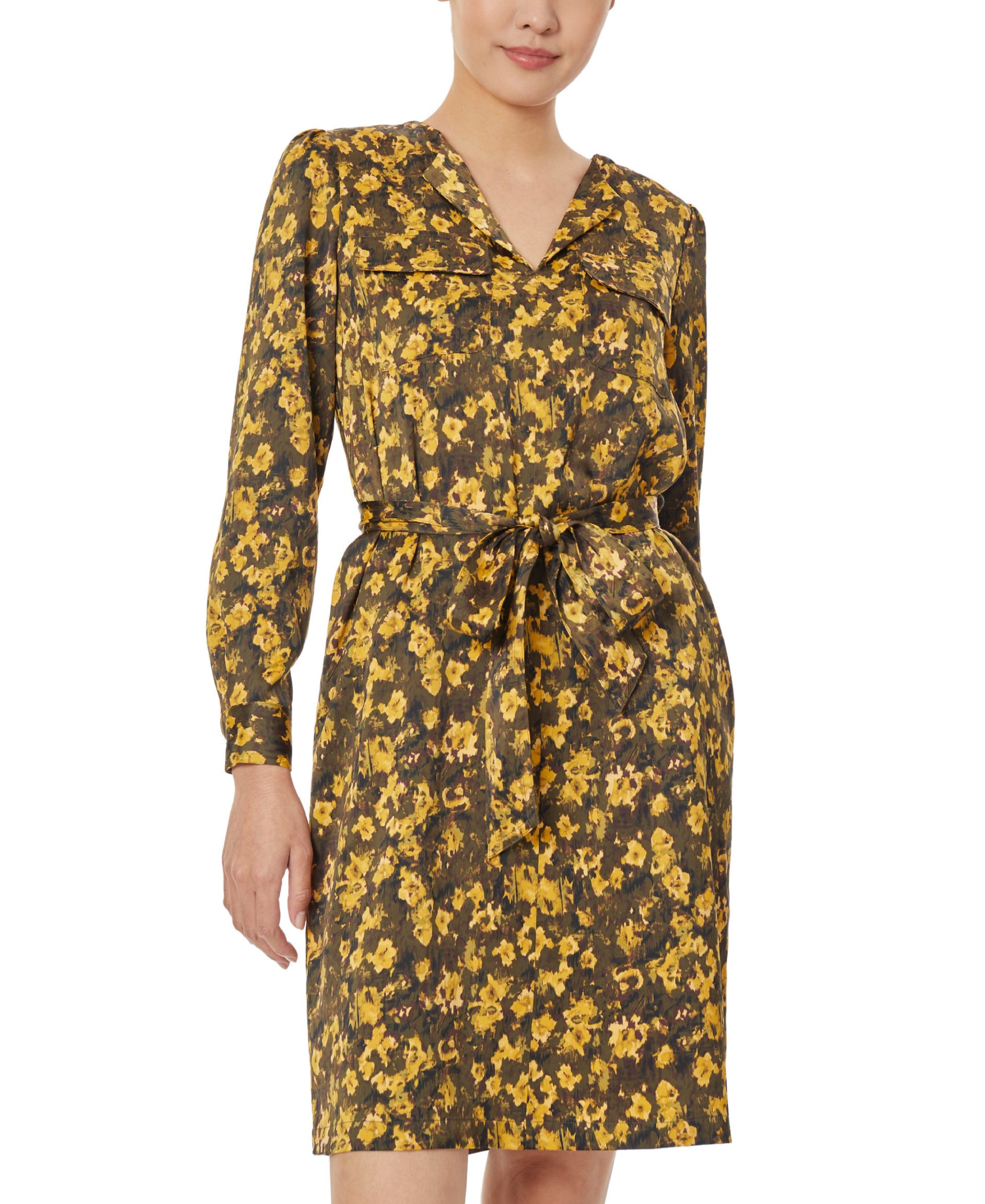 Austin Shirt Dress in Deep Loden/Jonagold - Image 3