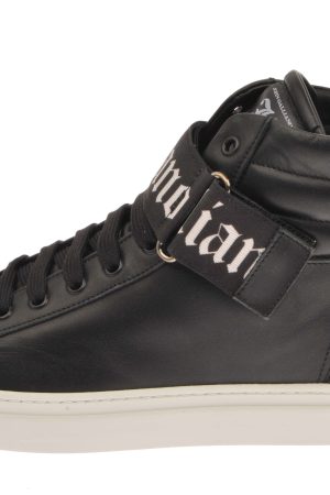 Leather High Top with Embroidered Strap