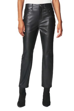 Vegan Leather High Rise Pants