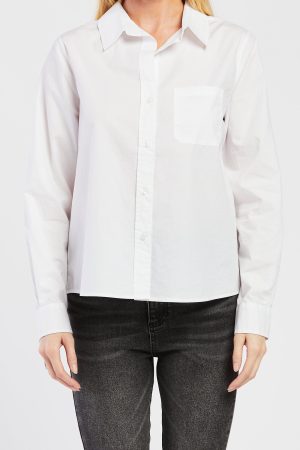 Chelina White Shirt with Long Sleeves