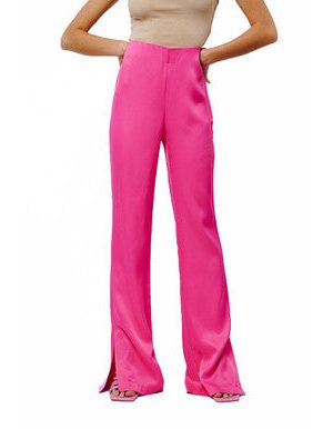 Safia Split Hem Satin Pants