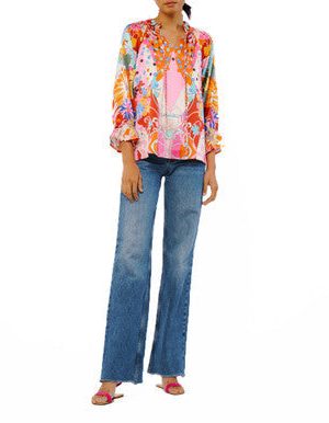 Faustina Abstract Print Popover Top