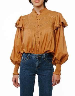 Mabel Smock Detail Long Sleeve Top