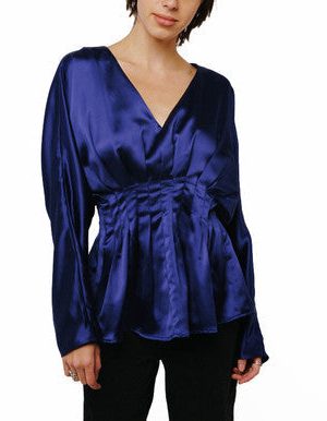 Viera Pintuck Effect Batwing Top
