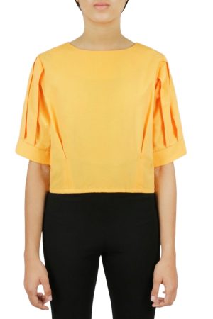 Cropped Tie Back Blouse
