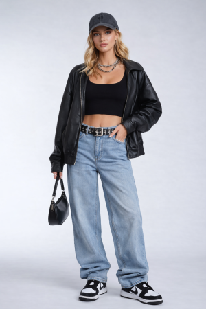 Cropped Scoop Neck Top