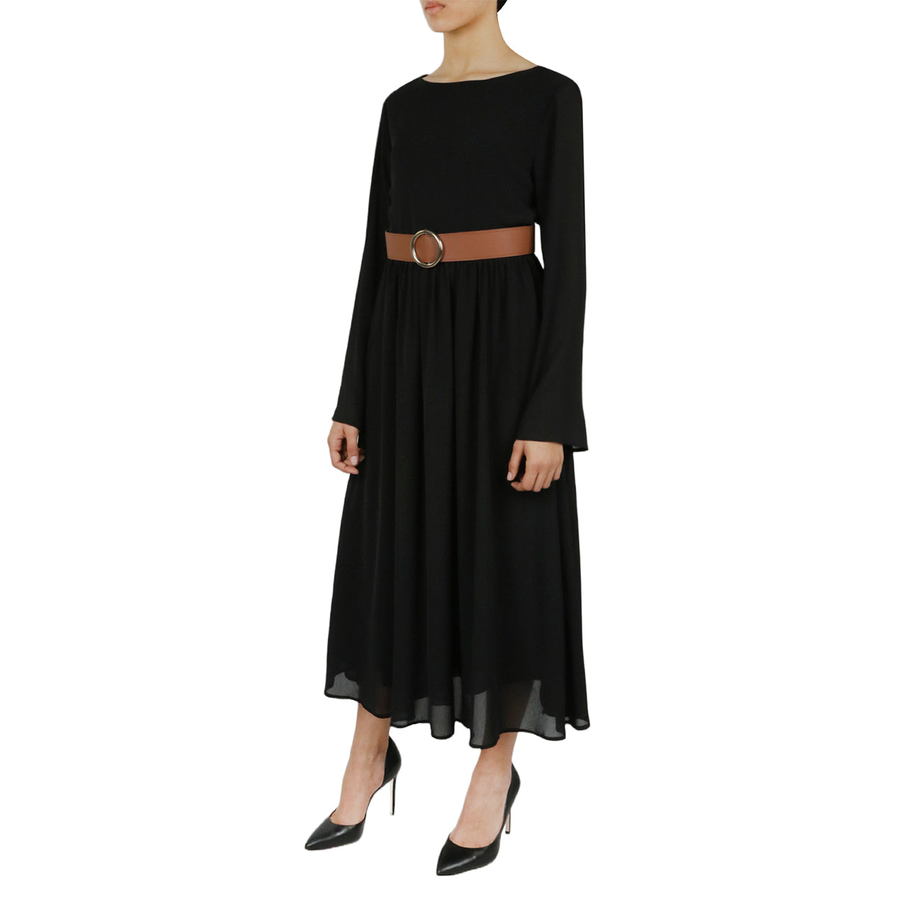 Belted Long Sleeve Dress - Image 10