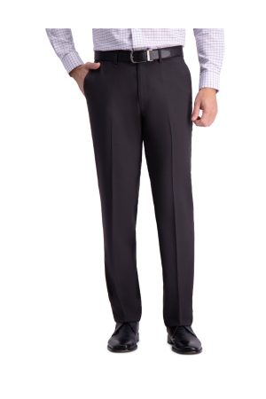 Haggar Men's Premium Comfort Dress Pant-Straight Fit Charcoal