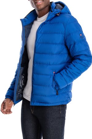 Qulited Hooded Packable Puffer Royal