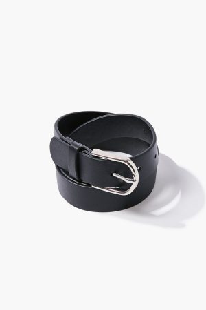 Faux Leather Buckle Belt